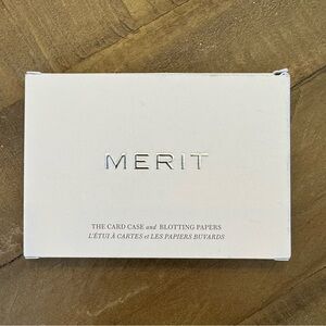 MERIT Beauty Card Case & Blotting Papers NWT | Boxed | Minimalist Gift